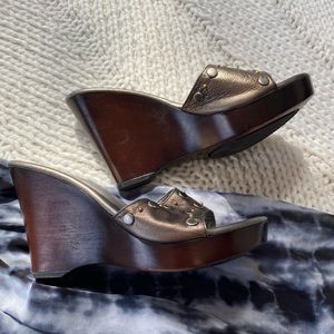 70’s style wooden wedges